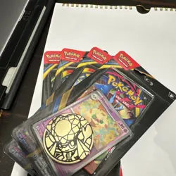 8 Factory Sealed Phantasmal Flames Blister Booster Packs TCG Pokemon - Image 2