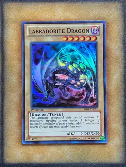 Yugioh Labradorite Dragon SHSP-EN001 Super Rare 1st Ed LP - Image 1
