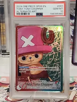 One Piece Two Legends Tony Tony Chopper OP08-001 Leader Alt Art PSA 10 English - Image 2