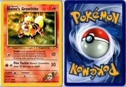 Pokemon Card - Blaine's Growlithe 35/132 Gym Heroes Uncommon Unlimited MP - Image 3