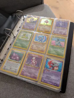 Vintage Pokemon Binder with Old Cards - Base, Jungle, Fossil 1999 Holos - Image 1