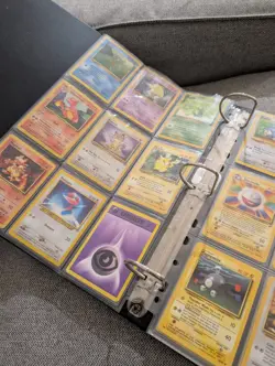 Vintage Pokemon Binder with Old Cards - Base, Jungle, Fossil 1999 Holos - Image 3