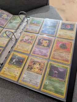 Vintage Pokemon Binder with Old Cards - Base, Jungle, Fossil 1999 Holos - Image 4