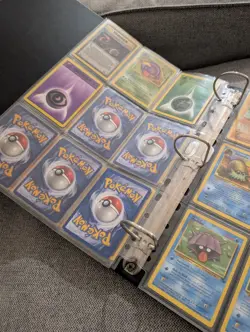 Vintage Pokemon Binder with Old Cards - Base, Jungle, Fossil 1999 Holos - Image 5