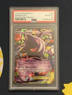 Gengar EX 34/119 PSA 10 Phantom Forces Pokemon Card Game - Image 2