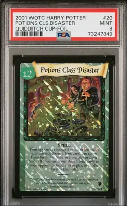 Harry Potter TCG Quidditch Cup Potions Class Disaster Card 20/80 PSA 9 Mint - Image 1
