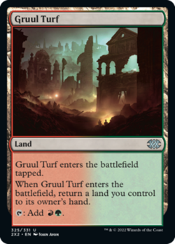 MTG - Gruul Turf - Foil - Double Masters 2022 - NM, English Magic FLAT RATE SHIP - Image 1