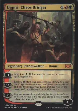 Domri, Chaos Bringer - Ravnica Allegiance: #166, Magic: The Gathering Nm R130 - Image 1