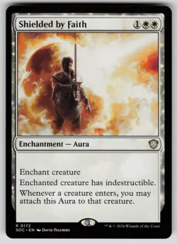 Shielded by Faith Rare Commander: Secrets of Strixhaven 172 MTG Near Mint 2026 - Image 1