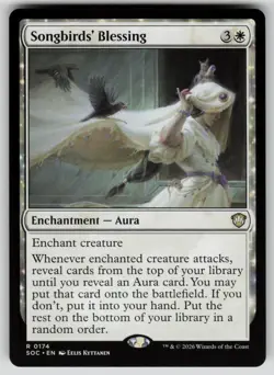 Songbirds' Blessing Rare Commander: Secrets of Strixhaven 174 MTG Near Mint 2026 - Image 1