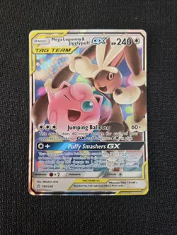 Pokemon TCG Mega Lopunny & Jigglypuff GX 165/236 Cosmic Eclipse 2019 Tag Team - Image 1