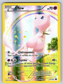Mew XY110 Holo Promo XY Promo Pokemon Moderately Played - Image 1