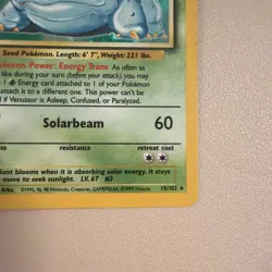 Venusaur MP 15/102 Unlimited Base Set Pokemon TCG Holo - Image 3