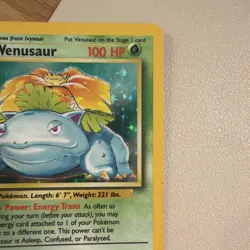 Venusaur MP 15/102 Unlimited Base Set Pokemon TCG Holo - Image 4