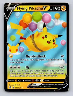 Flying Pikachu V 006/025 Holo V Rare Celebrations Pokemon TCG Holo NM - Image 1