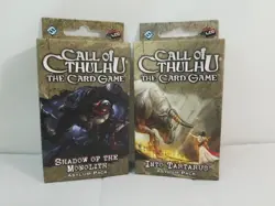 2 Call Of Cthulhu The Card Game ASYLUM PACKS Into Tartarus & SHADOW MONOLITH New - Image 1