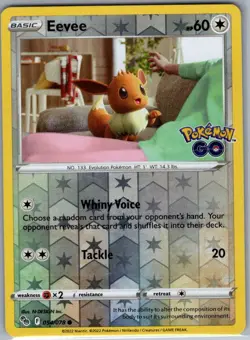 Eevee 054/078 Reverse Holo Pokemon GO - Pokemon Card - NM - Image 1