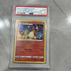 Charizard # 025/185 Vivid Voltage Holo Cracked Ice PSA 10 Gem Mint Pokemon Card - Image 1
