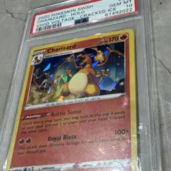 Charizard # 025/185 Vivid Voltage Holo Cracked Ice PSA 10 Gem Mint Pokemon Card - Image 3
