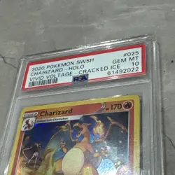 Charizard # 025/185 Vivid Voltage Holo Cracked Ice PSA 10 Gem Mint Pokemon Card - Image 4