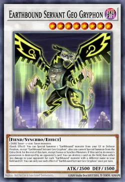 Earthbound Servant Geo Gryphon - MZMI-EN033 Super Rare | Yu-Gi-Oh! Card - Image 1