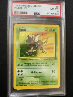 1999 POKEMON JUNGLE #9 PINSIR-HOLO PSA 8 - Image 1