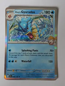 Pokemon - Destined Rivals - Misty's Gyarados - 049/182 - Holo Rare Card LP - Image 1