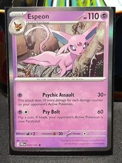 The Pokemon Company Espeon Rare Holo Master Ball 033/131 110 HP English - Image 1