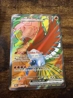 Pokemon Ethan's Ho-Oh EX Ultra Rare Full Art Holo 209/182 Sv10: Destined Rivals - Image 1