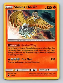 Shining Ho-Oh - SM70 Holo Promo Sun & Moon Promo Pokemon Holo NM - Image 1