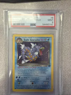 2000 Pokemon Team Rocket Dark Gyarados (Prerelease) 08/82 Wotc Promo PSA 9 - Image 1