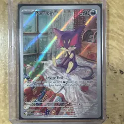 2025 Pokemon SV White Flare WHT EN Purrloin Illustration Rare #136/086 - Image 2
