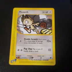 Meowth UNCOMMON 121 E-reader2002 Expedition Base Set Regular 50 HP Pokemon Card - Image 1