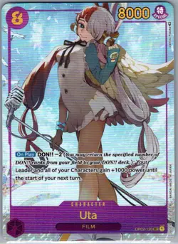 Uta (Alt Art) OP02-120 English Paramount War - One Piece Card - NM - Image 1