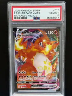 PSA 10 Charizard Vmax Darkness Ablaze Pokemon Card - Image 1
