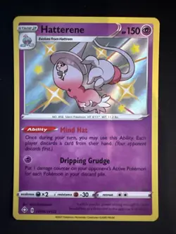 Hatterene SV056/SV122 Shiny Vault Holo Shining Fates Pokemon NM - Image 1