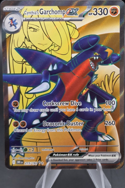 Cynthia's Garchomp ex 215/182 SV10 Destined Rivals Full Art Holo - Image 1