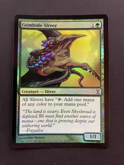 Time Spiral MTG Foil Gemhide Sliver Magic - Image 1