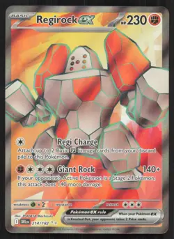 Regirock ex 214/182 Ultra Rare Destined Rivals Pokemon Near Mint - Image 1