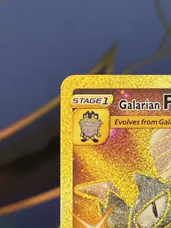 Pokemon TCG Galarian Perrserker 205/192 Gold Secret Rare, 2020 Rebel Clash - Image 3