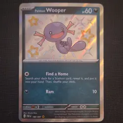 Pokemon Paldean Wooper SV: Paldean Fates Shiny Rare Holo 60 HP 180/091 - Image 1