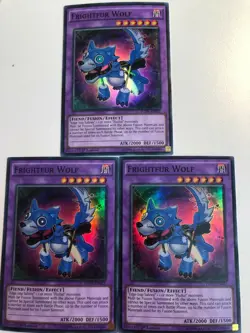 Yugioh Frightfur Wolf FUEN-EN021 Super Rare NM x3 Play Set - Image 1