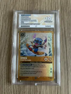 Disney Lorcana Promo | Stitch Carefree Snowboarder 42/P3 ACE10 Perfect Subgrades - Image 1