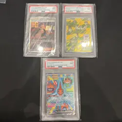 lot of 3 psa 9 Graded pokemon Cards - Image 1