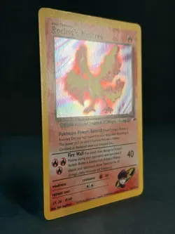 Rocket’s Moltres 12/132 Holo Rare Gym Heroes Pokemon Card Unlimited LP - Image 2