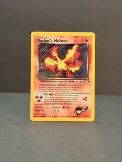 Rocket’s Moltres 12/132 Holo Rare Gym Heroes Pokemon Card Unlimited LP - Image 4