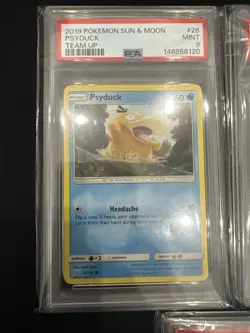 lot of 3 psa 9 Graded pokemon Cards From 2019 Team Up - Image 2