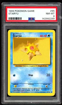 Pokemon Cards - PSA 8 Staryu 65/102 - Base Set Unlimited - NM-MT - PSA8 - Image 1