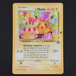 Pokemon TCG Card Birthday Pikachu 24 25th Anniversary Celebrations Promo - NM - Image 1