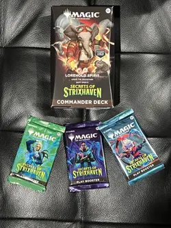 Magic Secrets of Strixhaven Commander Deck, Lorehold Spirit New + 3 Packs Magic - Image 1
